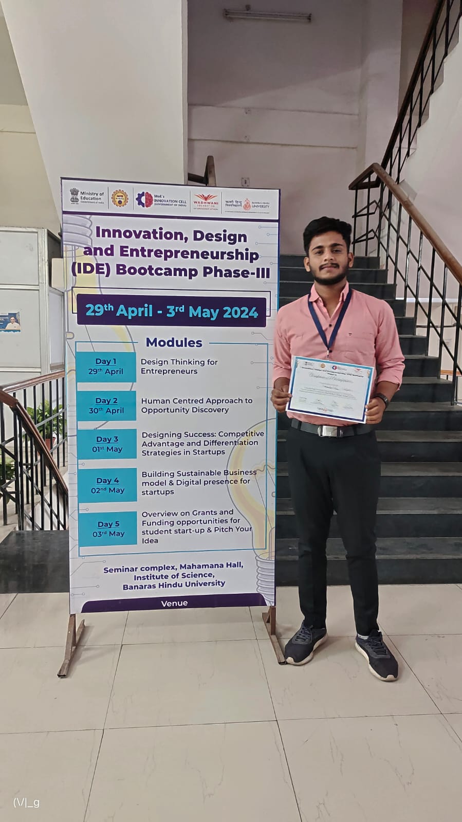 Mohanish Guru with IDE Bootcamp Certificate